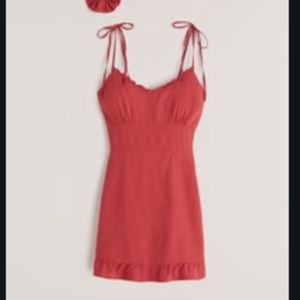 Tie-Strap Slim Waist Mini Dress